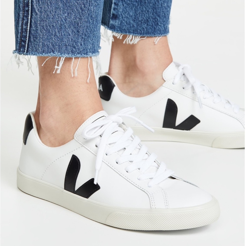 Veja Esplar Logo Sneakers - Size 9 - Black and White - Picture 4 of 11